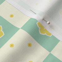 Checkerboard Petal - Victorian Lemon