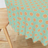 Cream Dots Floral - Victorian Apricot