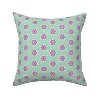 Cream Dots Floral - Victorian Violet