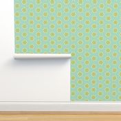 Cream Dots Floral - Victorian Green