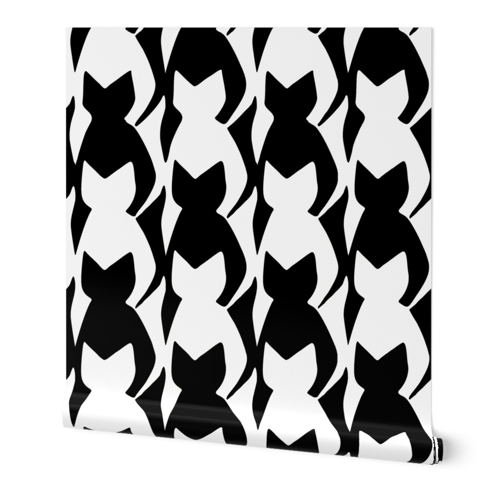 Black and White Cats Tesselation