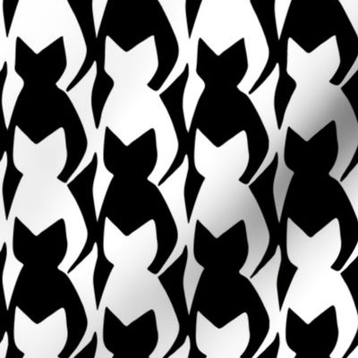 Black and White Cats Tesselation