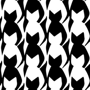 Black and White Cats Tesselation