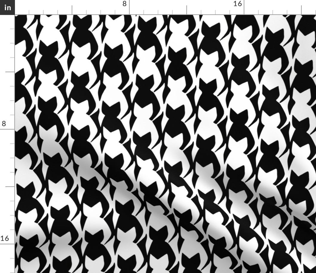 Black and White Cats Tesselation