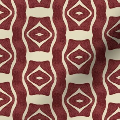 Mottled Crimson Vertical Abstract Stripe