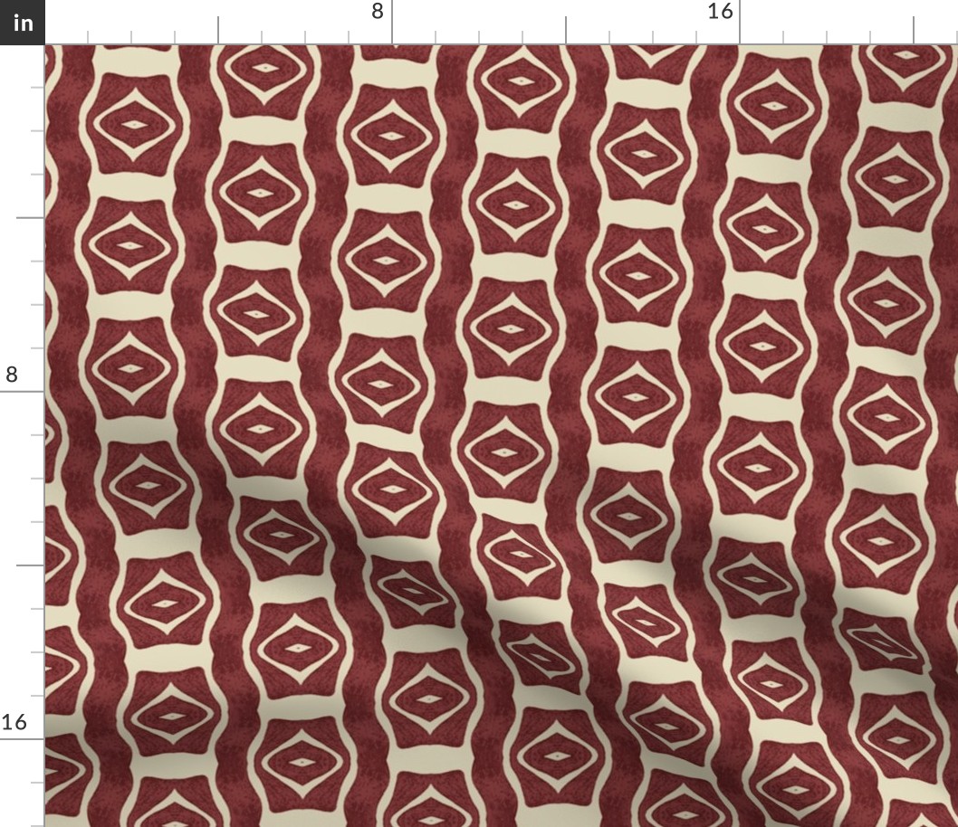 Mottled Crimson Vertical Abstract Stripe