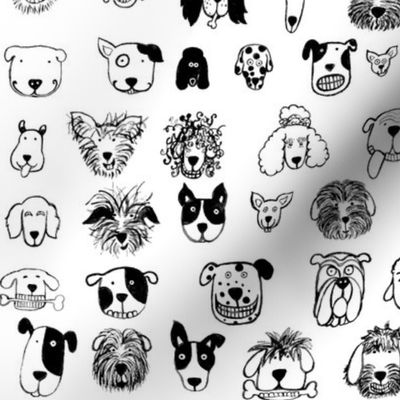 Black and White Dogs