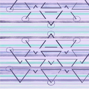 Purple Stripe Geometric Ganice