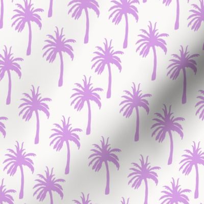 Lavender Palm Trees on White