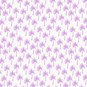 Lavender Palm Trees on White