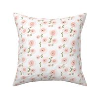 Pale Watercolor Floral - SMALL VERSION -  Blush, Peach, Grey, Olive Floral