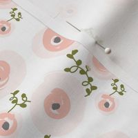 Pale Watercolor Floral - SMALL VERSION -  Blush, Peach, Grey, Olive Floral