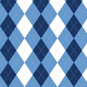 Blue Argyle Diamond Pattern Preppy Pattern
