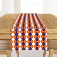 Orange and Purple Argyle Diamond Pattern Tigers