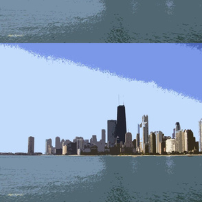 Cutout Paint of Chicago Skyline