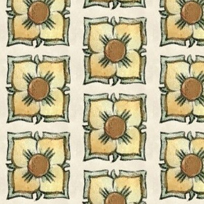 Art Nouveau Floral Squares