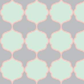 Hexafoil Mint Coral Gray
