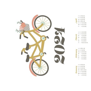 2023 tandem bike tea towel calendar