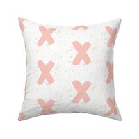 blush watercolor crosses - pale pink plus sign