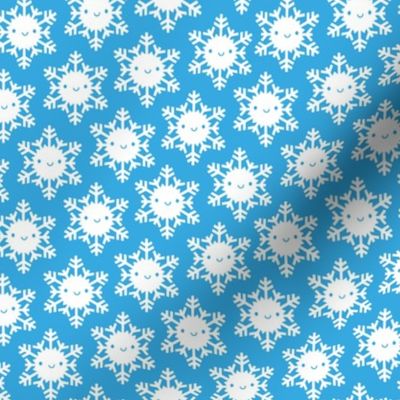 Kawaii Winter Snowflakes (Blue Sky)