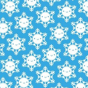 Kawaii Winter Snowflakes (Blue Sky)