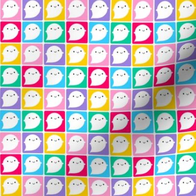 Colourful Kawaii Little Ghosts