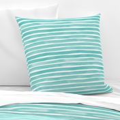 Watercolor Stripes M+M Aqua by Friztin