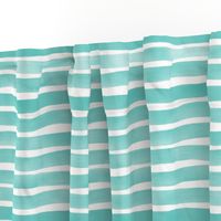 Watercolor Stripes M+M Aqua by Friztin