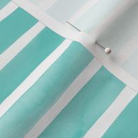Watercolor Stripes M+M Aqua by Friztin