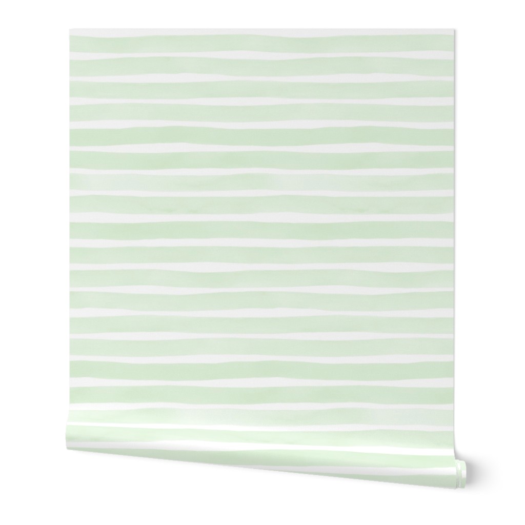 Watercolor Stripes M+M Mint by Friztin