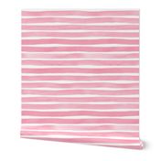 Watercolor Stripes M+M Bubblegum by Friztin