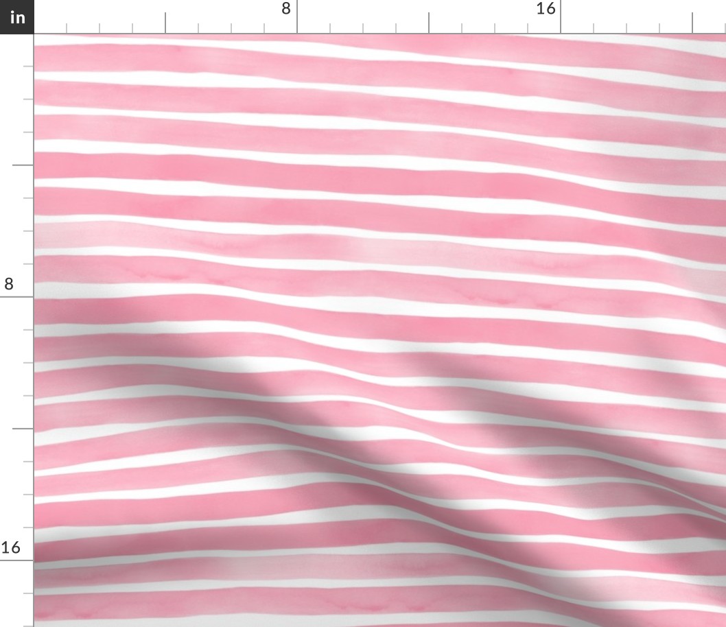 Watercolor Stripes M+M Bubblegum by Friztin