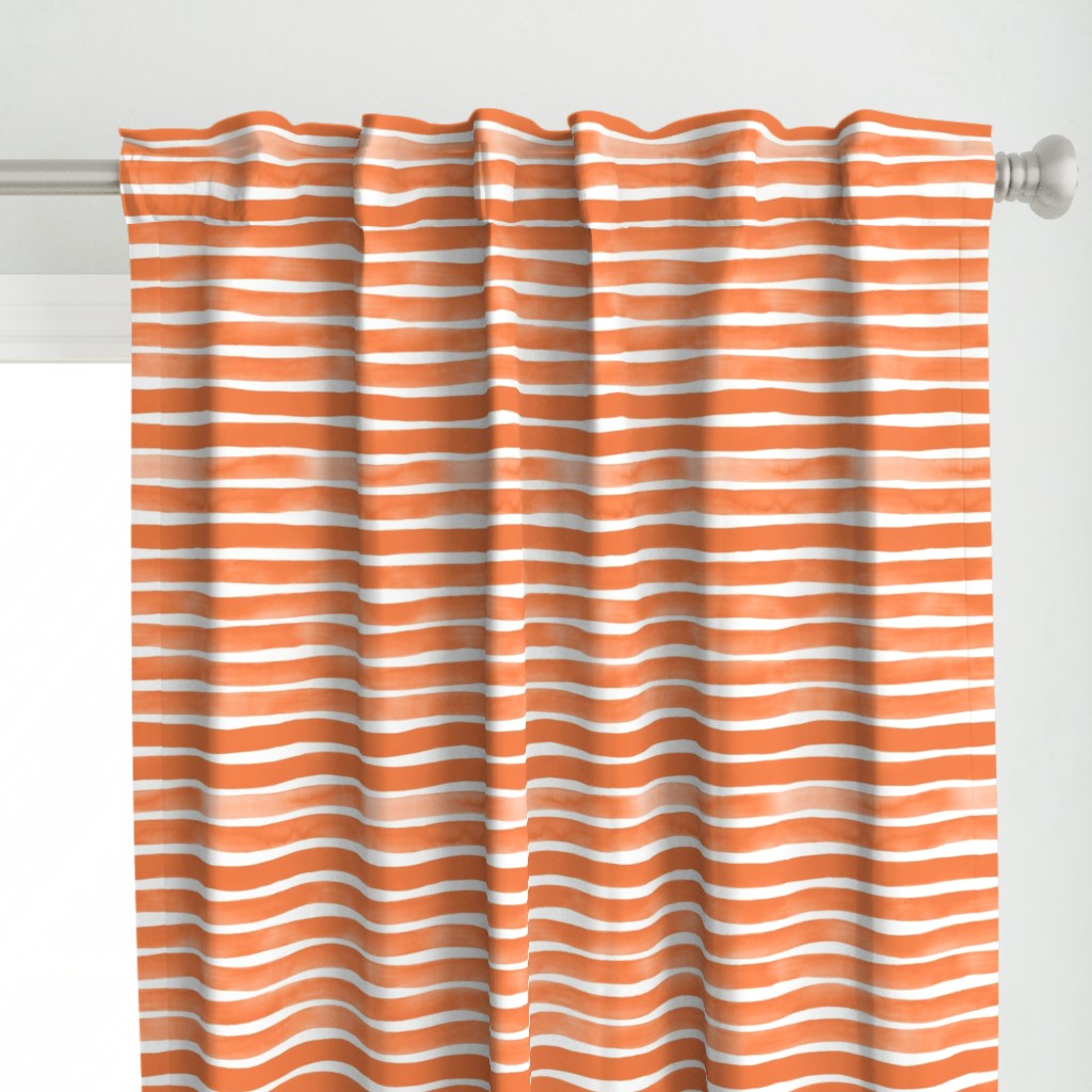 Watercolor Stripes M+M Tangerine by Friztin