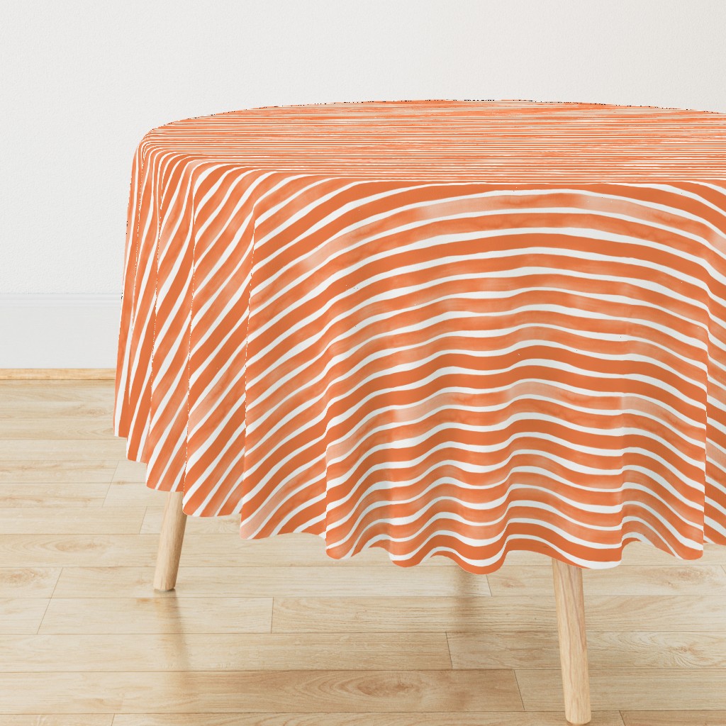 Watercolor Stripes M+M Tangerine by Friztin