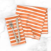 Watercolor Stripes M+M Tangerine by Friztin