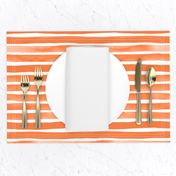 Watercolor Stripes M+M Tangerine by Friztin