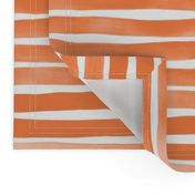 Watercolor Stripes M+M Tangerine by Friztin