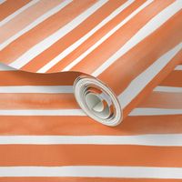 Watercolor Stripes M+M Tangerine by Friztin