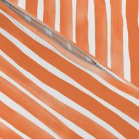 Watercolor Stripes M+M Tangerine by Friztin