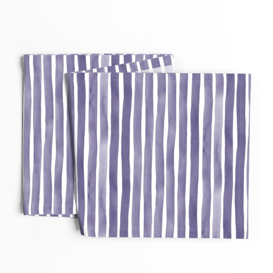 Watercolor Stripes M+M Royal Purple by Friztin