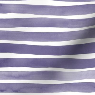 Watercolor Stripes M+M Royal Purple by Friztin
