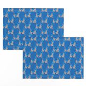 Large Royal Blue Gray Grey Abstract Leaves || Sky Leaf _ Miss Chiff Designs 