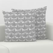  Meadow Deer White on Gray