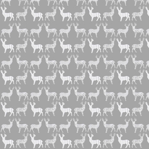  Meadow Deer White on Gray