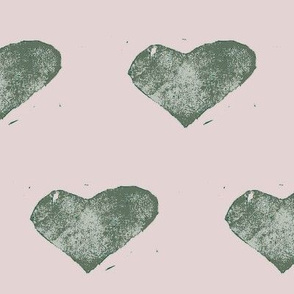 stamped with love - sage green and pink