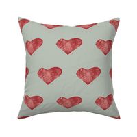 stamped with love - sage green and red