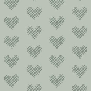 sweet hearts - sage greens