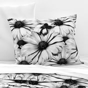 Black and White Dairy Floral