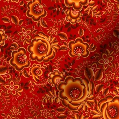 Red floral pattern