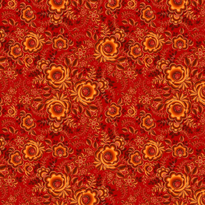 Red floral pattern